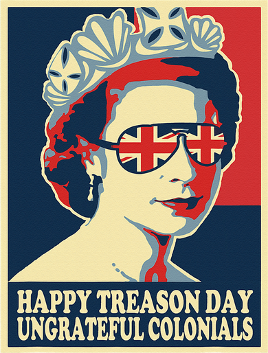 Retro Happy Treason Day 4th Of July British Colonials Flag Toddler T-Shirt