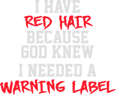 Red Head Warning Label Golf Towel
