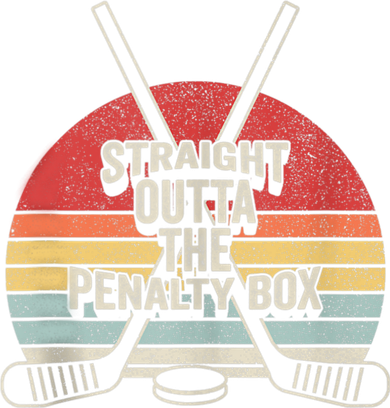 Retro Ice Hockey Player Gift Straight Outta The Penalty Box Coaster