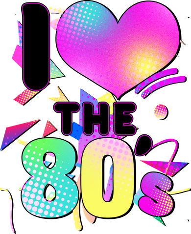 Retro I Love The 80's  Doggie Tank