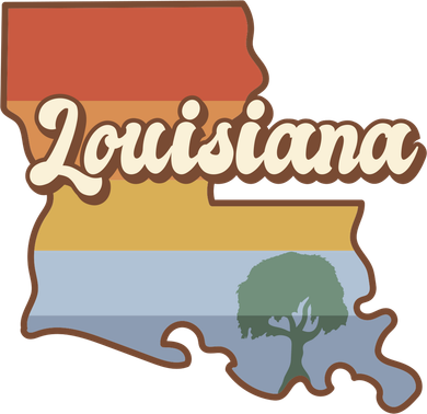 Retro Louisiana Button
