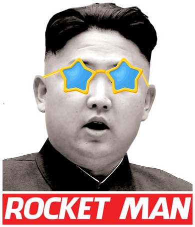 Trump Rocket Man Kim Jong Un Kids Hoodie