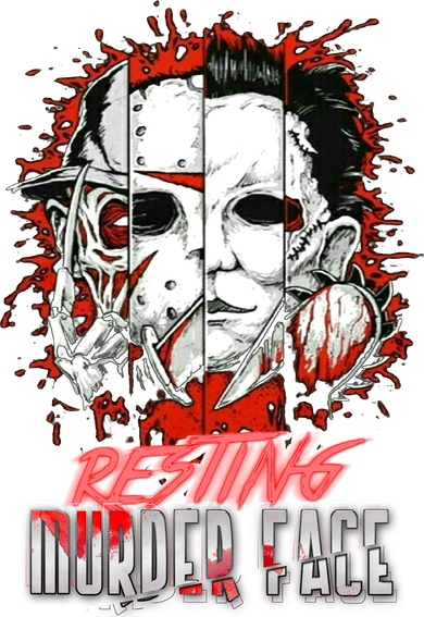 Resting Murder Face Scary Horror Character Halloween Costume Women's T-Shirt