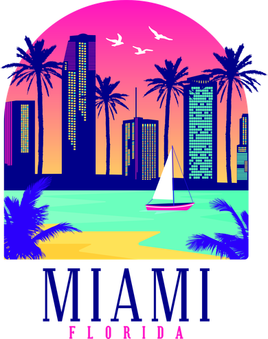 Retro Miami Florida Hat