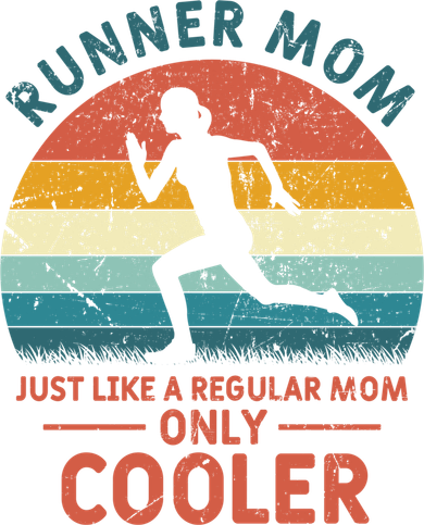 Runner Mom Funny Marathon Running Jogging Mother's Day Meaningful Gift Button