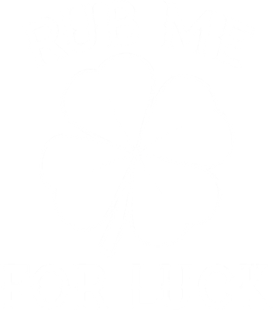 Rub Me For Luck Funny Shamrock St Pattys Day Coaster