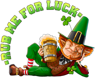 Rub Me for Luck Irish Leprechaun Mousepad