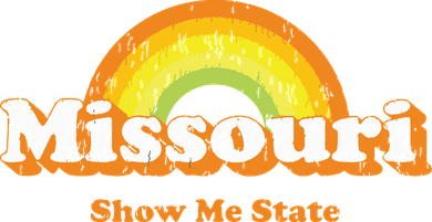 Retro Missouri Vintage 70s Rainbow Mousepad