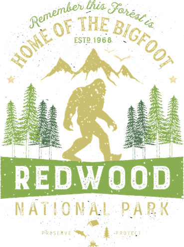 Redwood National Park Vintage California Bigfoot Tumbler