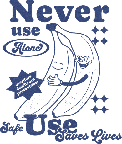 Retro Never Use Alone Harm Reduction T-Shirt