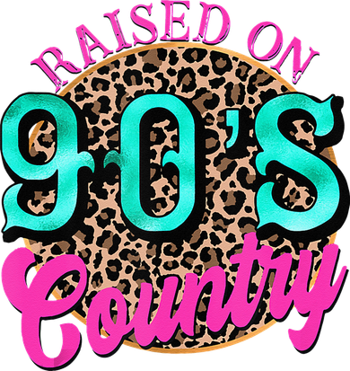 Raised On 90s Country Retro Music Leopard Cow Girl Funny Santa Hat