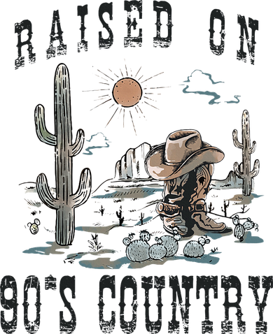 Raised On 90S Country Music Cowgirl Western Women's Sweatshirt