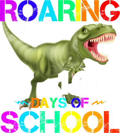 Roaring Into 100 Days Of School Hooded Wearable Blanket