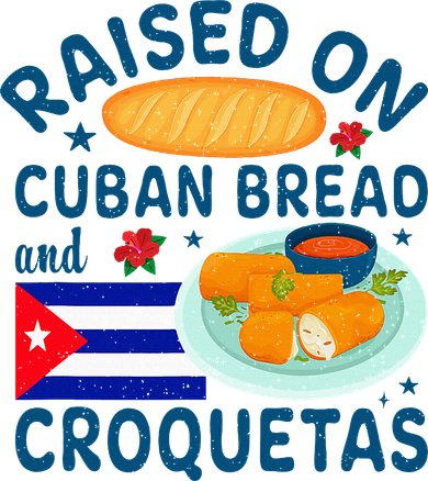 Raised On Cuban Bread And Croquetas Cuba Cuban Kids Sweatshirt