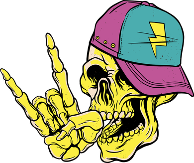 Rock On Cool Skull Magnet