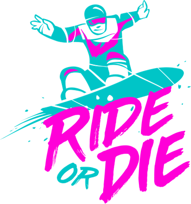 Ride Or Die Snow Boarding Baby Bodysuit