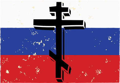 Russian Orthodox Flag Cross Gift T-Shirt