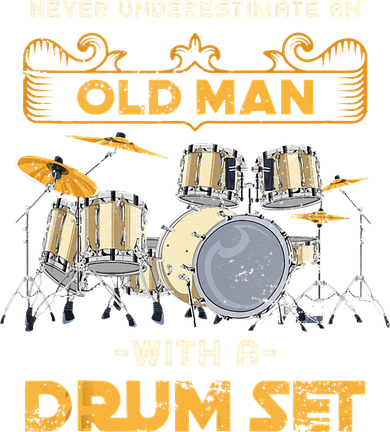 Retired Old Men Drummer Percussion Music Retirement Drums Hat