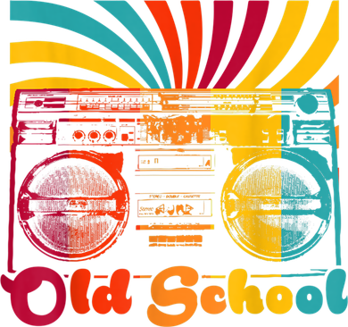 Retro Old School Cool Portable Boombox Cassette HipHop Gift Women's Long Sleeve Shirt
