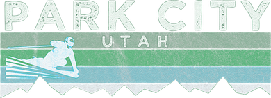 Retro Park City Utah Distressed Skiing Baby Bodysuit