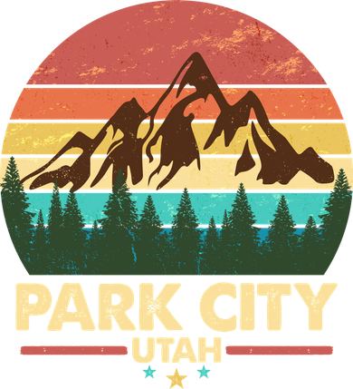 Retro Park City Utah Mountain Kids Hoodie