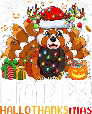 Red Panda Christmas Lights Santa Hat Pajamas Gift Coaster