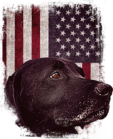 Realistic Patriotic Dog Portrait With USA Flag Backdrop Tote Bag