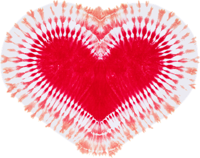 Red & Pink Heart Tie Dye Valentines Day Backpack