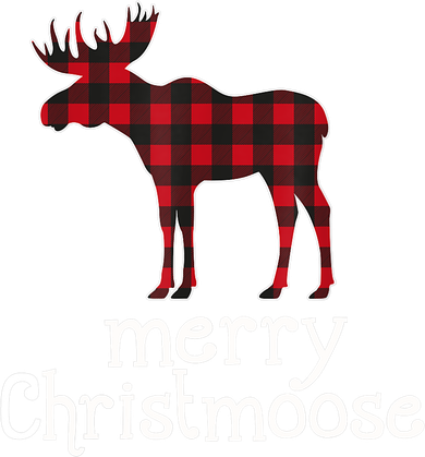 Red Plaid Merry Christmoose Christmas GIFT Tote Bag