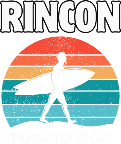 Rincon Puerto Rico Surf Retro Sunset Surfing Travel Tank Top