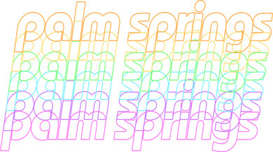 Retro Palm Springs Retro Multicolor Button
