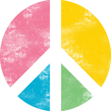 Retro Peace Sign Tote Bag