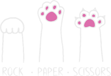 Rock Paper Scissors Cute Paw Hand Game Funny Cat Funny Gift Women's V-Neck T-Shirt