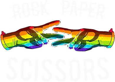 Rock Paper Scissors Lesbian Pride Rainbow Lgbt Kids T-Shirt