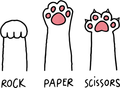 Rock Paper Scissors Cat Paws Doddie Hoodie