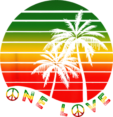 Rasta Reggae One Love Palms Reggaeton Rastafarian Pride Backpack