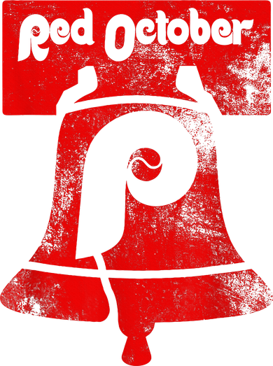 Retro Red October Philly Philadelphia Vintage Ring the bell Hooded Wearable Blanket