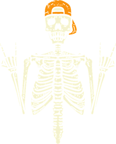 Rocker Skeleton Cap Skater Cool Halloween Punk Rock Women's T-Shirt