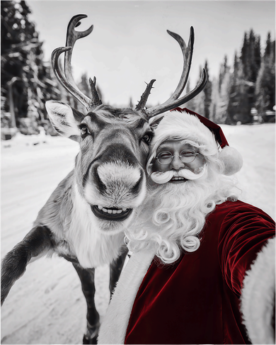 Reindeer Selfie Christmas Party Selfie Funny Reindeer Xmas Toddler Hoodie