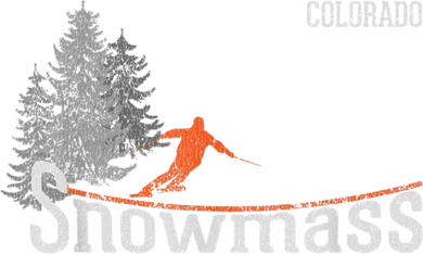 Retro Snowmass Colorado Distressed Skiing Golf Towel