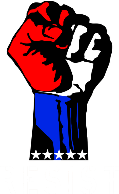 Resist Revolution Fight USA Stars Flag Fist Anti Trump Polo