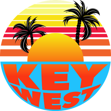 Retro Sunset Key West Florida Bucket Hat