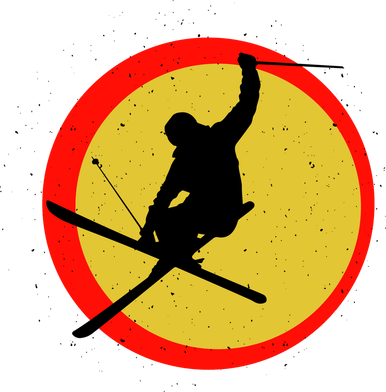 Retro Skiing Logo Tote Bag