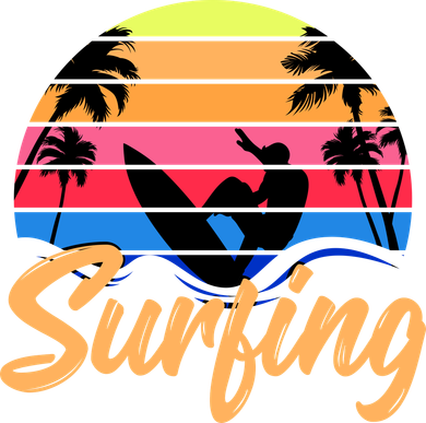 Retro Surfing Logo Kids Sweatshirt