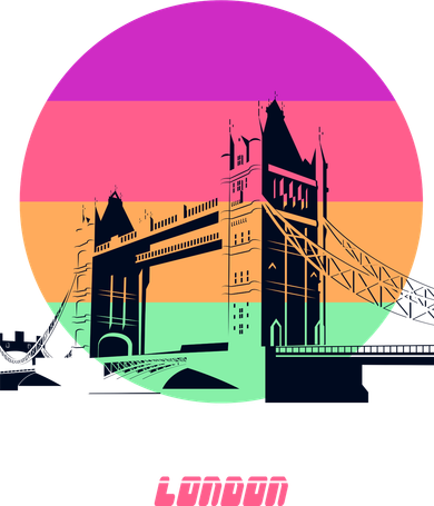 Retro Sun London Bridge Doggie Tank