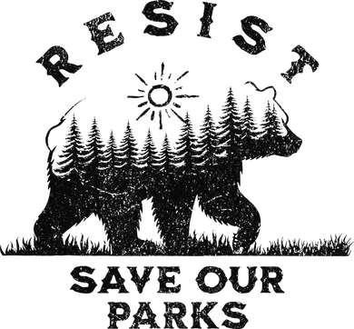 Resist Save Our Parks Us Alt National Parks Bear Silhouette Bucket Hat