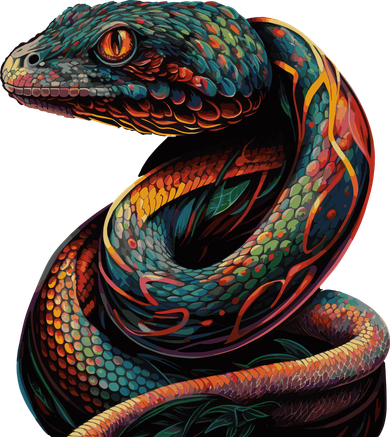 Realistic Snake Posing Golf Towel