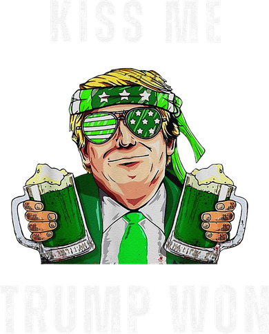 Republican St Patricks Day Kiss Me Trump Won For Kids Sweatshirt