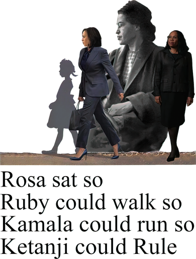 Rosa Sat So Ruby Could Walk So Kamala Could Run So Ketanji Could Rule Toddler Hoodie