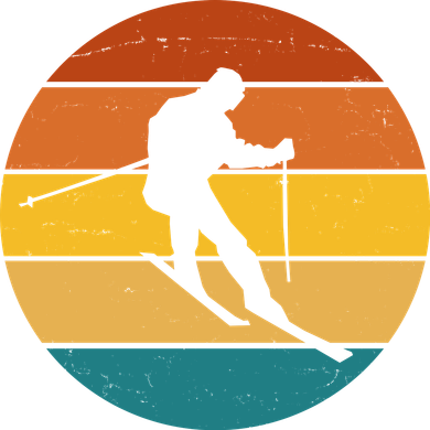 Retro Sunset Ski Lover Gift Kids T-Shirt